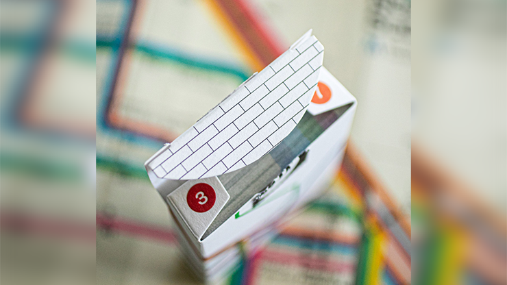 WHITE EDITION FULTON STREET MTA PLAYING CARDS (1972 VIGNELLI MAP EDITION)